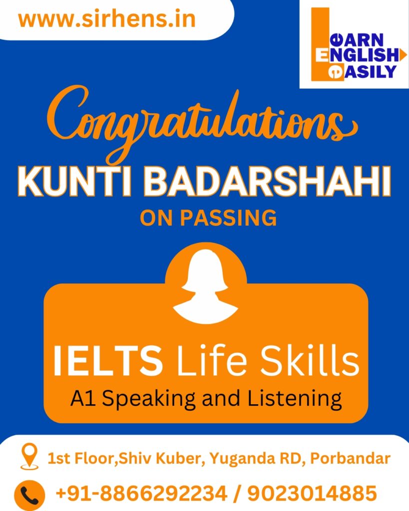 KUNTI B IELTS LIFE SKILLS A1 RESULT - LEE